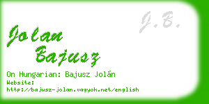 jolan bajusz business card